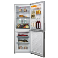 美菱(MELING)BCD-198WECX 198升 双门冰箱 冰箱家用 冰箱风冷 两门 电冰箱 净味保鲜 (亚光银)