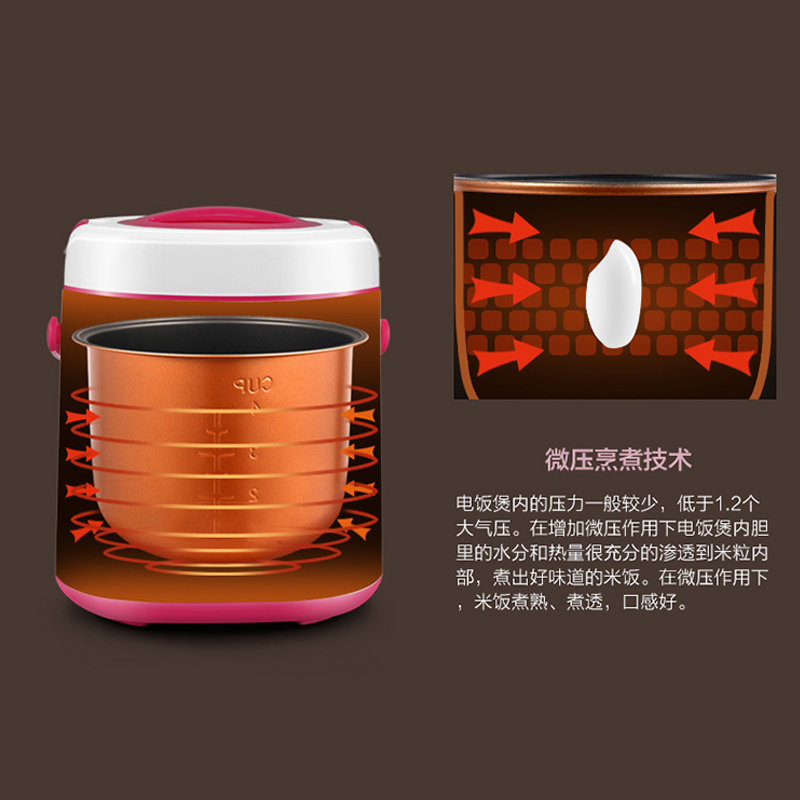 荣事达(Royalstar)迷你电饭煲RX-18F2家用1.8升学生煲迷你小型电饭煲1-2人煮饭学生宿舍家用小型电饭锅高清大图