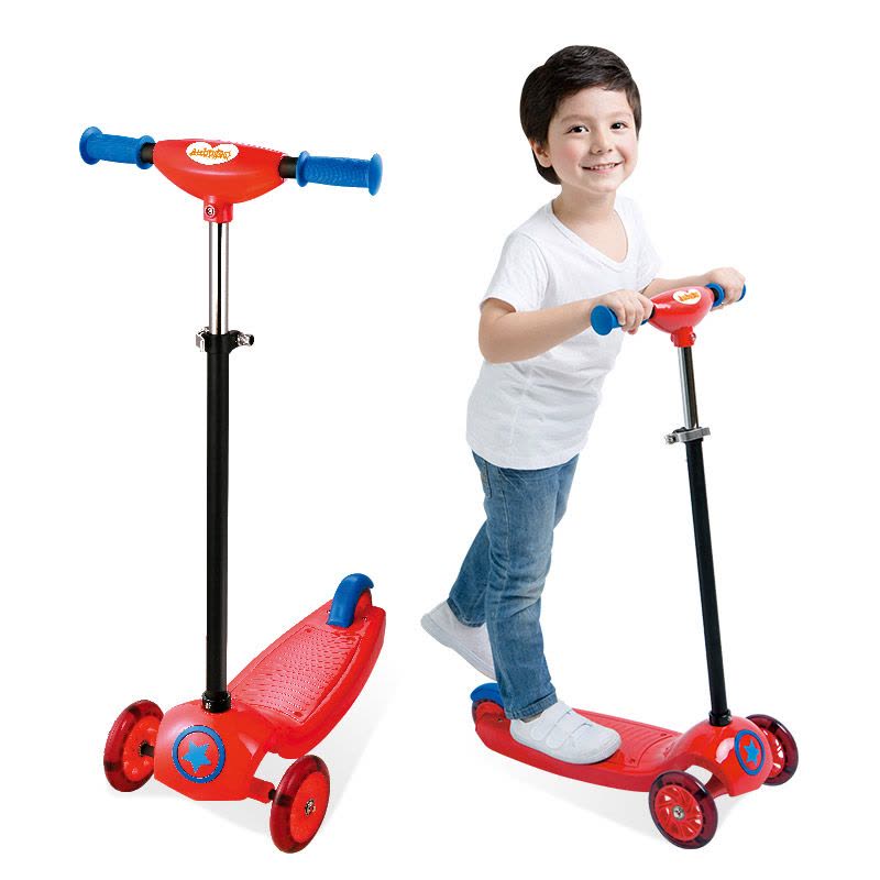 澳贝 (AUBY)趣味滑板车 3轮闪光儿童踏板车 滑轮车滑轮车 可调高速3-6岁 464315图片