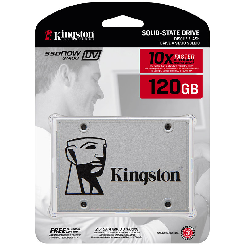 金士顿 (Kingston) UV400系列 120GB SATA接口 台式组装机电脑SSD固态硬盘