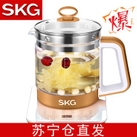SKG8056养生壶 多功能加厚玻璃花茶器 电煎药壶 分体中药壶煮 茶壶咖啡色升级款