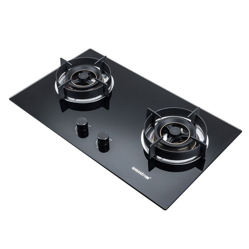 万喜JZT/Y-838B1燃气灶 钢化玻璃面板嵌入式灶具 一级能效 液化气 天然气