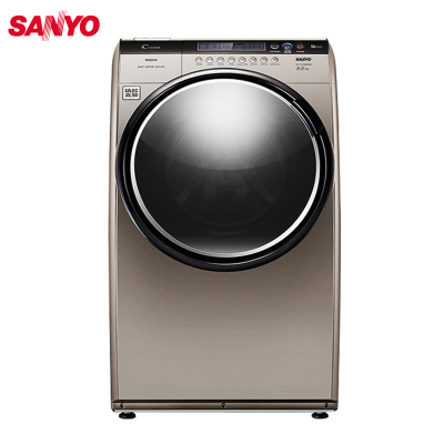 三洋(SANYO) DG-L8033BCIX 8公斤 变频空气洗wifi智能 滚筒洗衣机(惠金色)