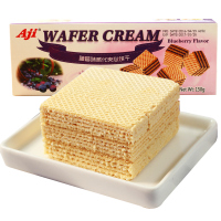 Aji威化夹心饼干蓝莓口味150g 印尼进口零食