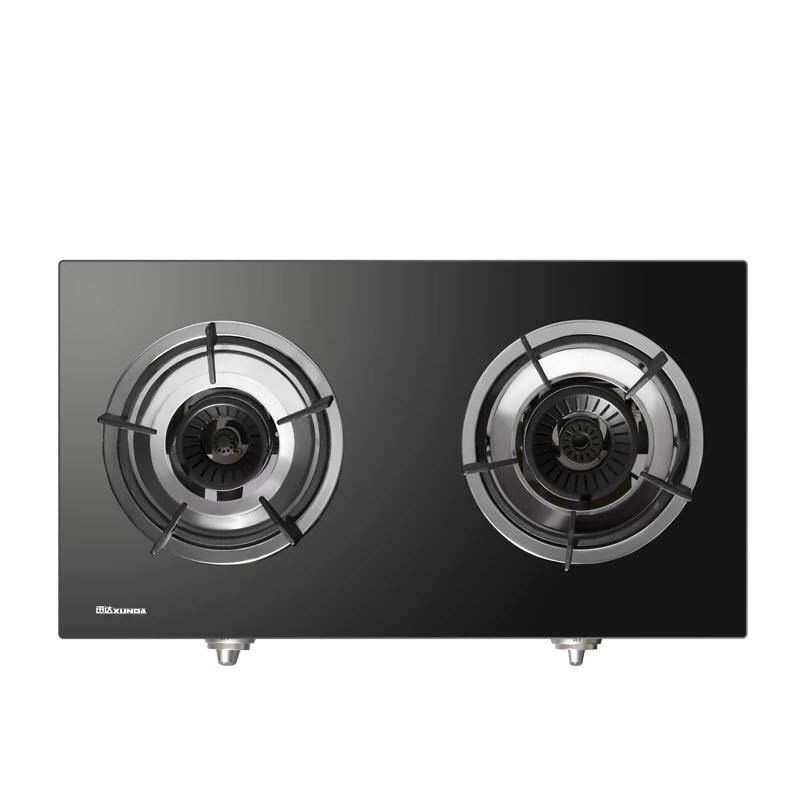 迅达N5-M燃气灶 液化气台式双灶 钢化玻璃面板 爆款台式双灶