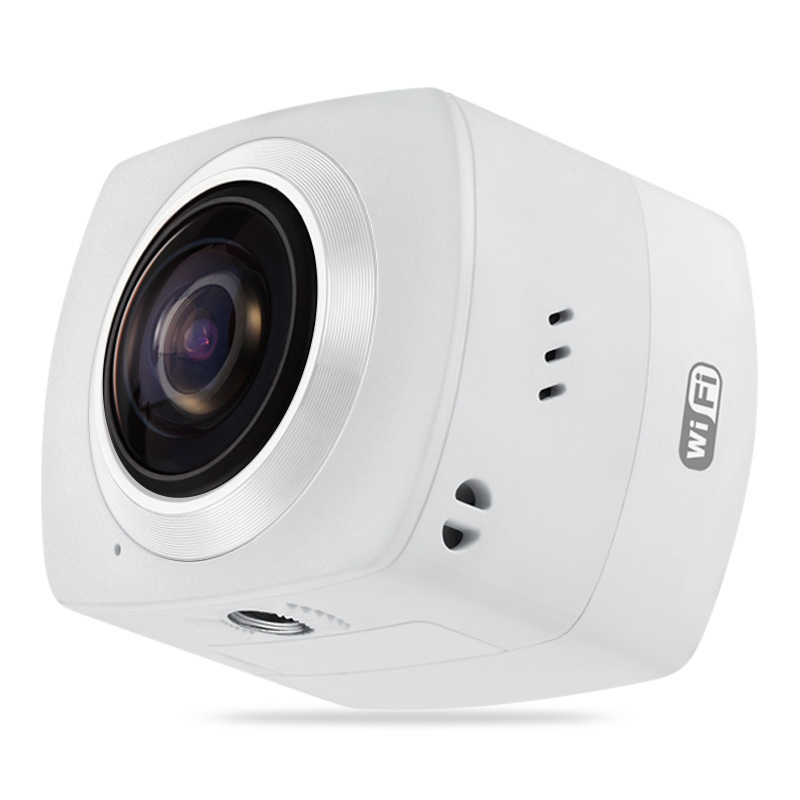 OKAA 360度全景相机 1600万像素高清全景摄像头 虚拟现实VR眼镜全景运动摄像机 气质白 官方标配加32G内存卡