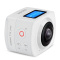 OKAA 全景相机 360度全景数码运动相机 气质白+配件包+32G内存卡
