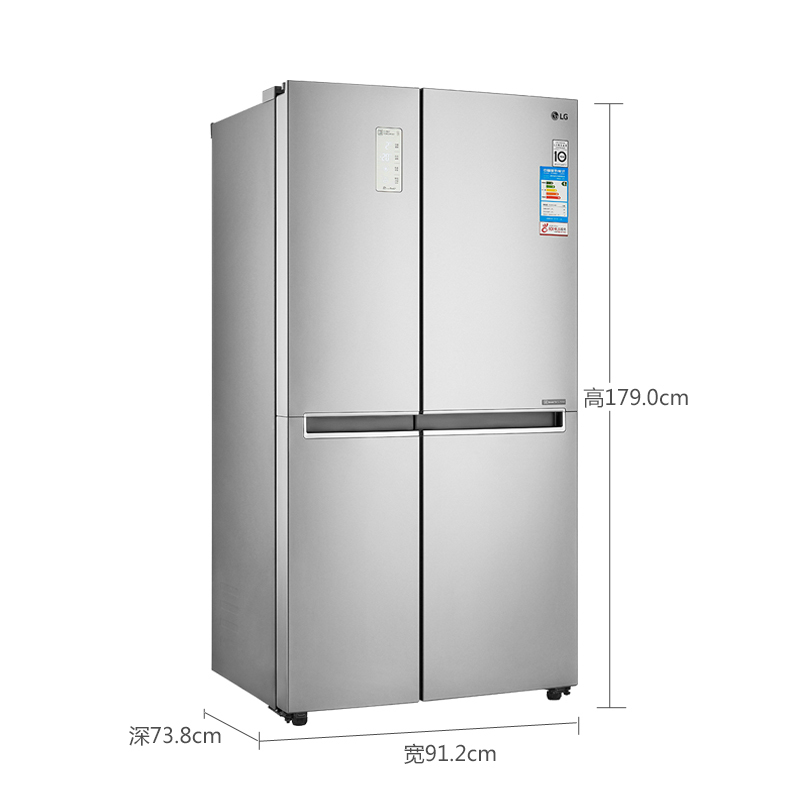 LG冰箱GR-B2471PTF 626升 对开门冰箱(十字纹)
