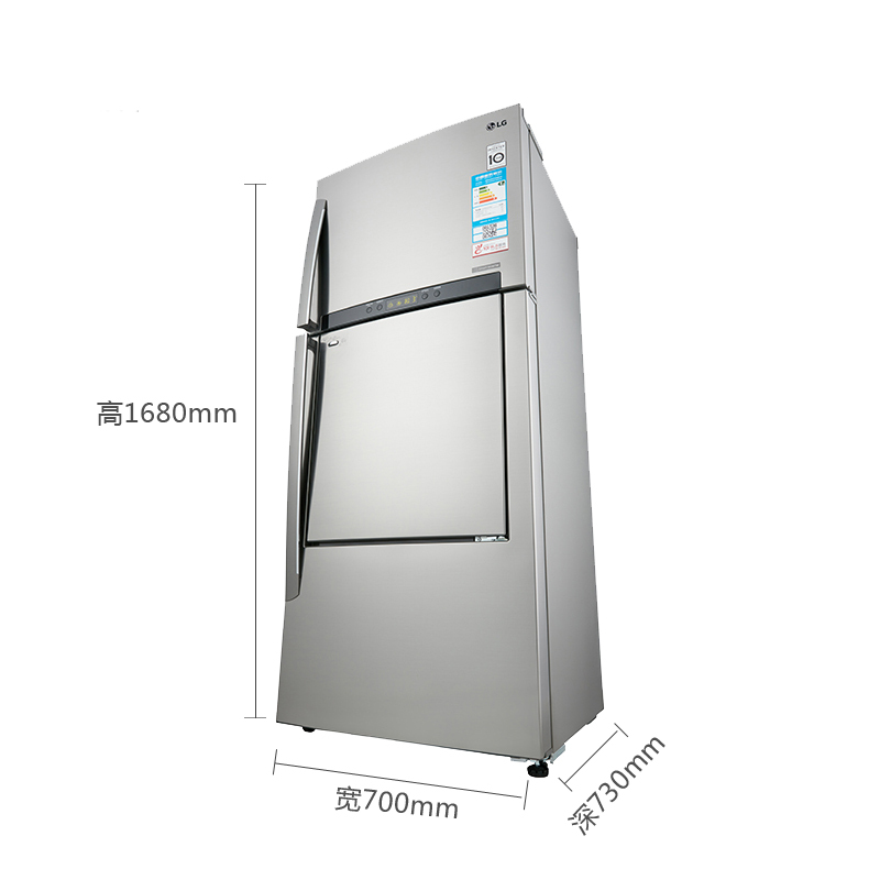 LG BCD-411WK(GR-D432HLAN) 411升双门冰箱 门中门 电脑控温 风冷无霜 高端双门冰箱