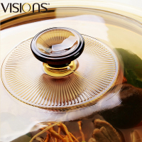 康宁(VISONS)锅具套装VS12+康宁芝加哥刀具组合晶彩透明锅耐热玻璃汤锅套装