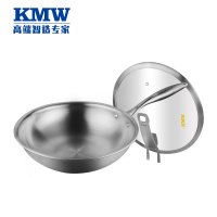 KMW锅具套装爱家炒煎锅具两件套TG20024德国品质精品锅具 熔射不粘 手工绒光不粘 不焦糊 不起烟 304钢