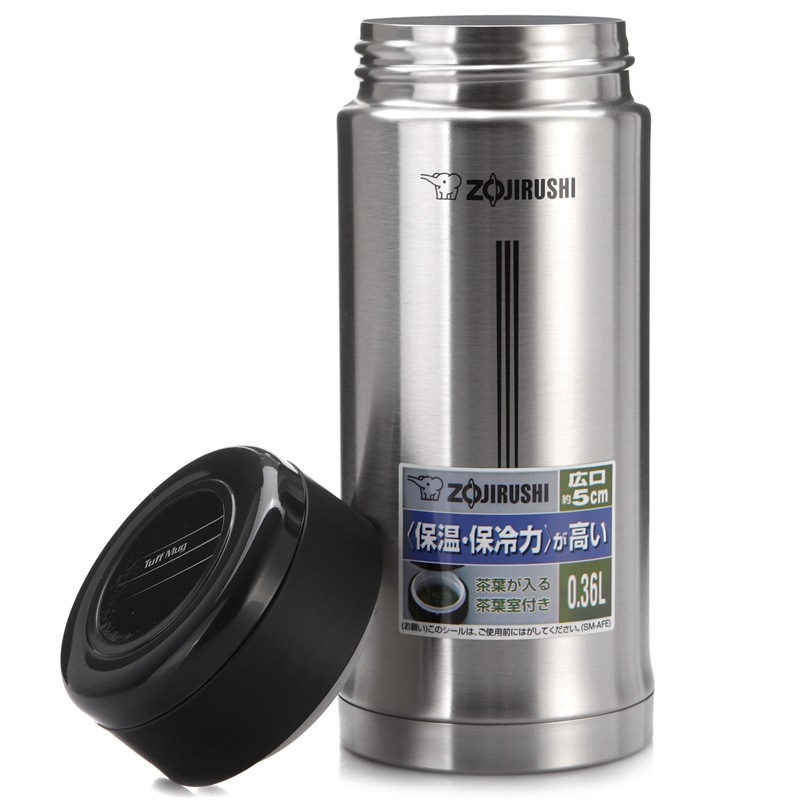 象印(ZO JIRUSHI)保温杯SM-AFE35-XA进口不锈钢真空保温保冷杯男女茶水杯子360ml不锈钢色