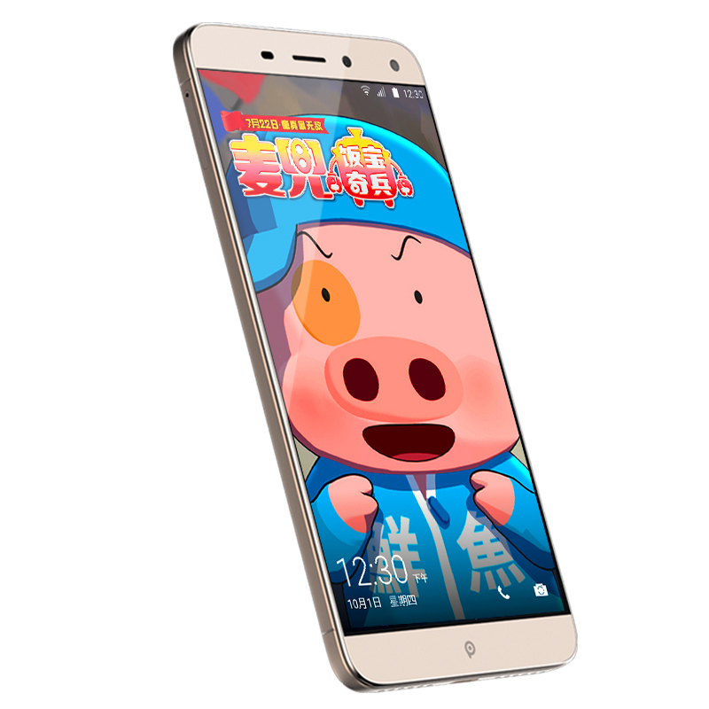 聚力PPTV手机M1麦兜版(金色)双卡双待 全网通 3+32G大内存 智能手机