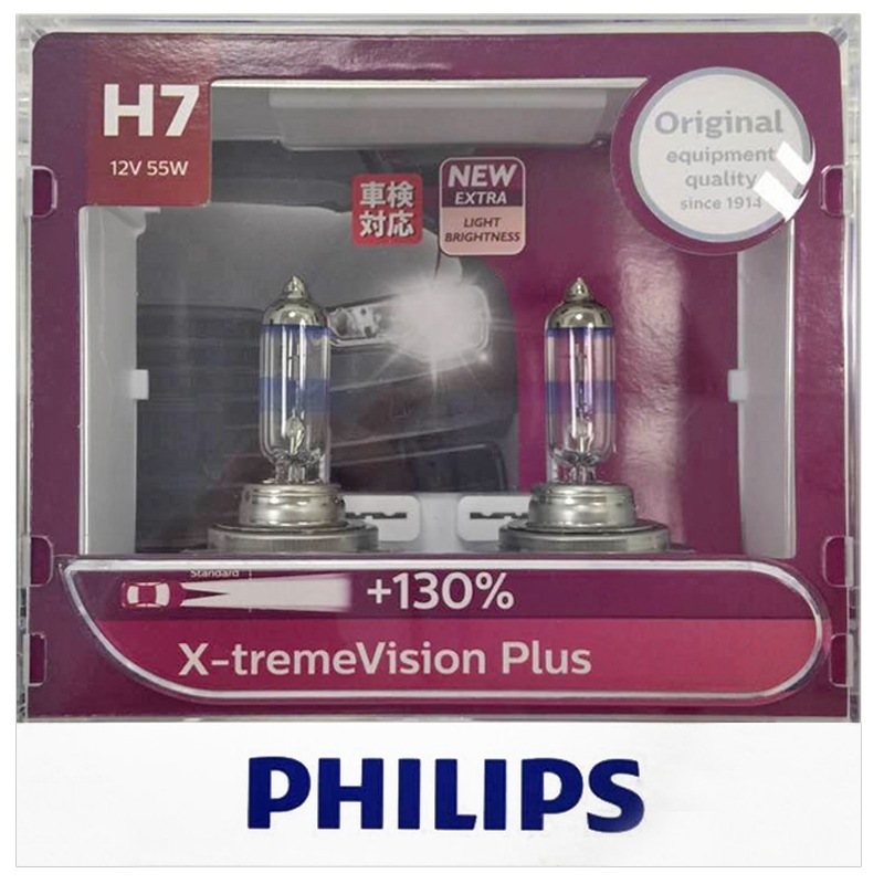 飞利浦(Philips) 汽车灯泡 通用型12V 55W 夜劲光H7