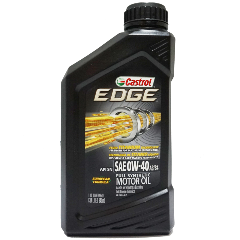 嘉实多(Castrol)极护0W-40 A3/B4 SN级 钛流体 全合成机油(1QT装)美国原装进口