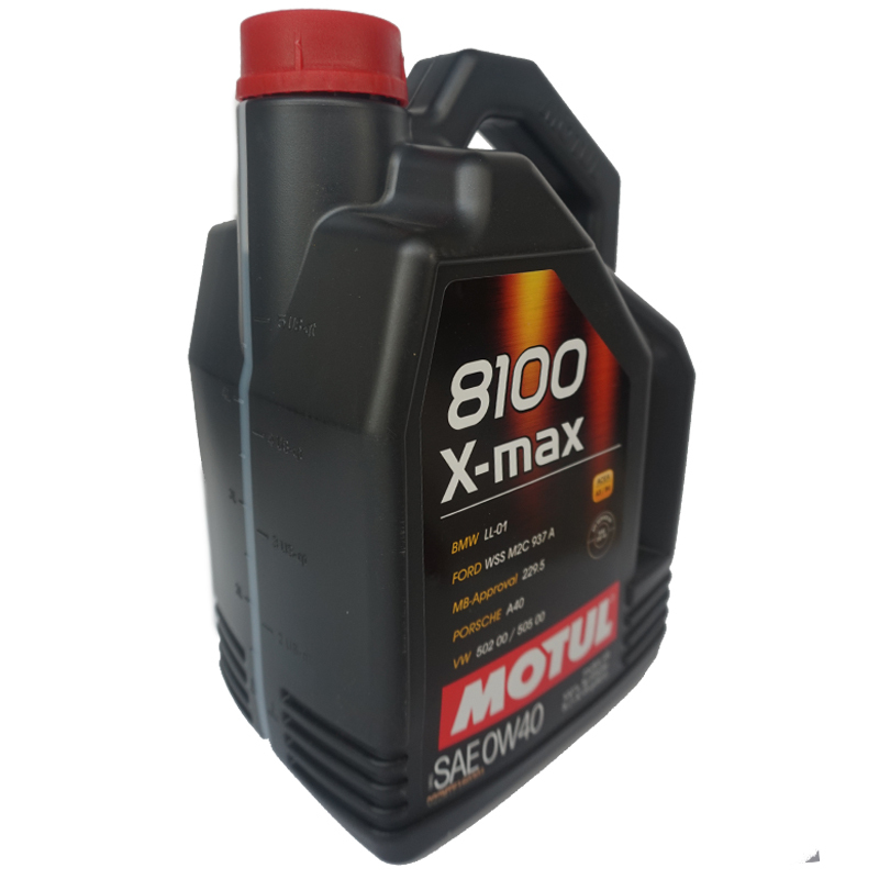 摩特(Motul)全合成润滑油 8100 X-MAX 0W-40 SN级 5L 法国原装进口