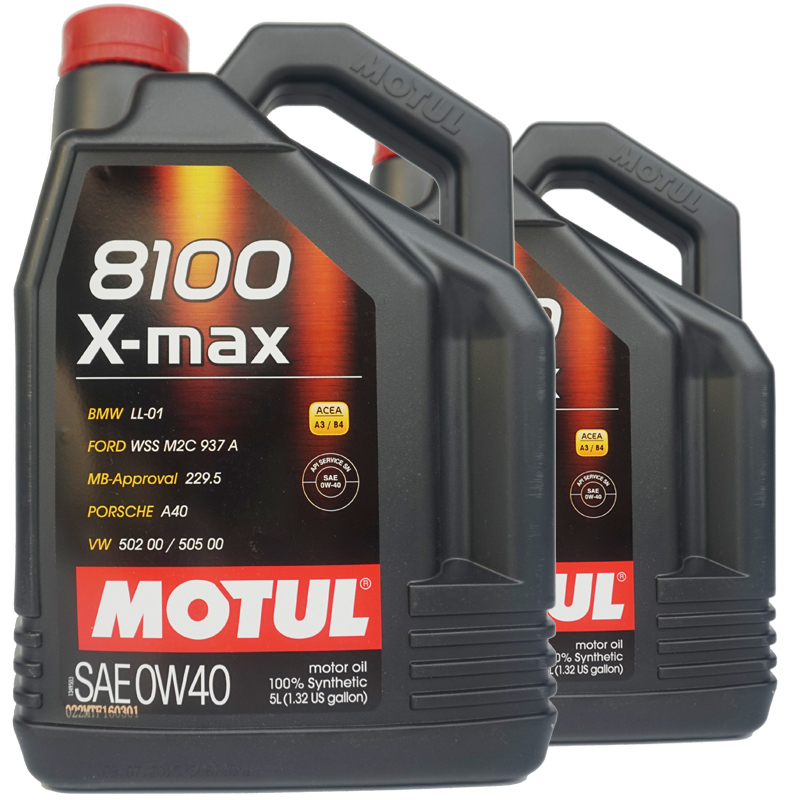摩特(Motul)全合成润滑油 8100 X-MAX 0W-40 SN级 5L 法国原装进口