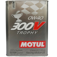 摩特(Motul)多酯类全合成润滑油 300V TROPHY 0W-40 SN级 2L 法国原装进口