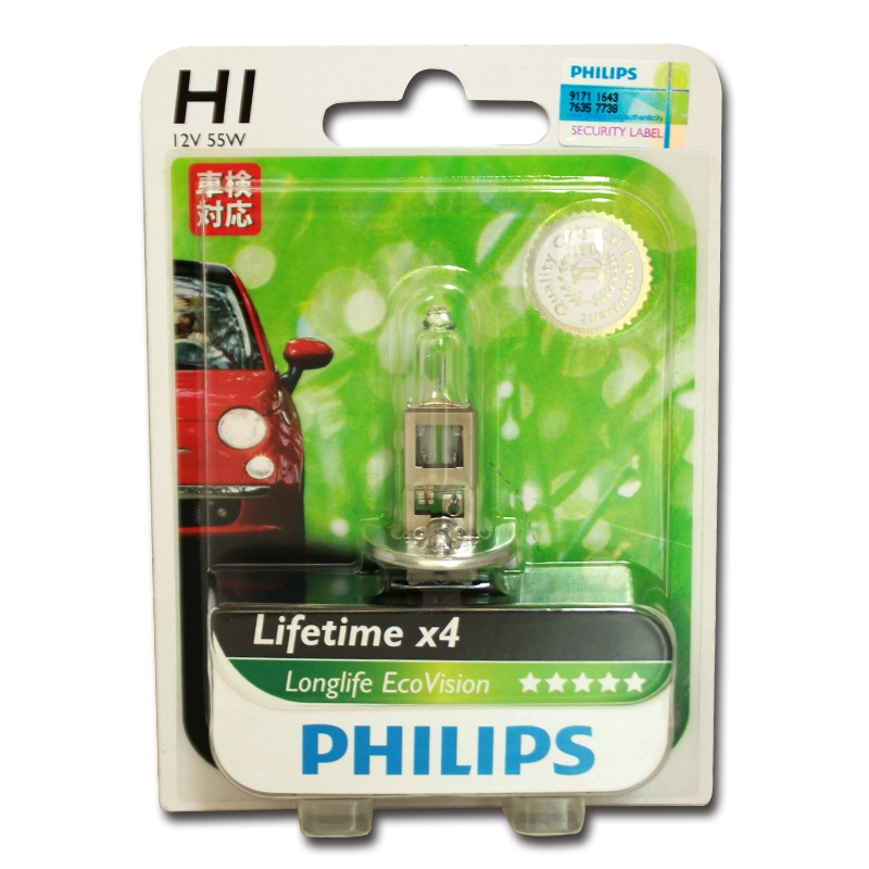 飞利浦(Philips) 恒劲光H1 汽车灯泡环保型 12V 55W