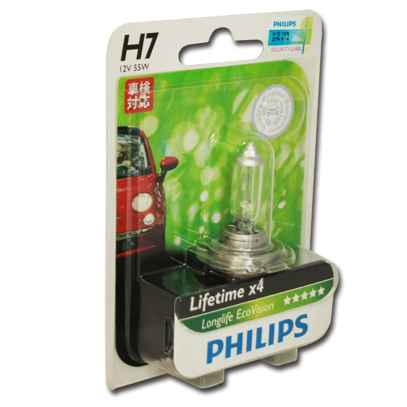 飞利浦(Philips) 恒劲光H7 汽车灯泡环保型 12V