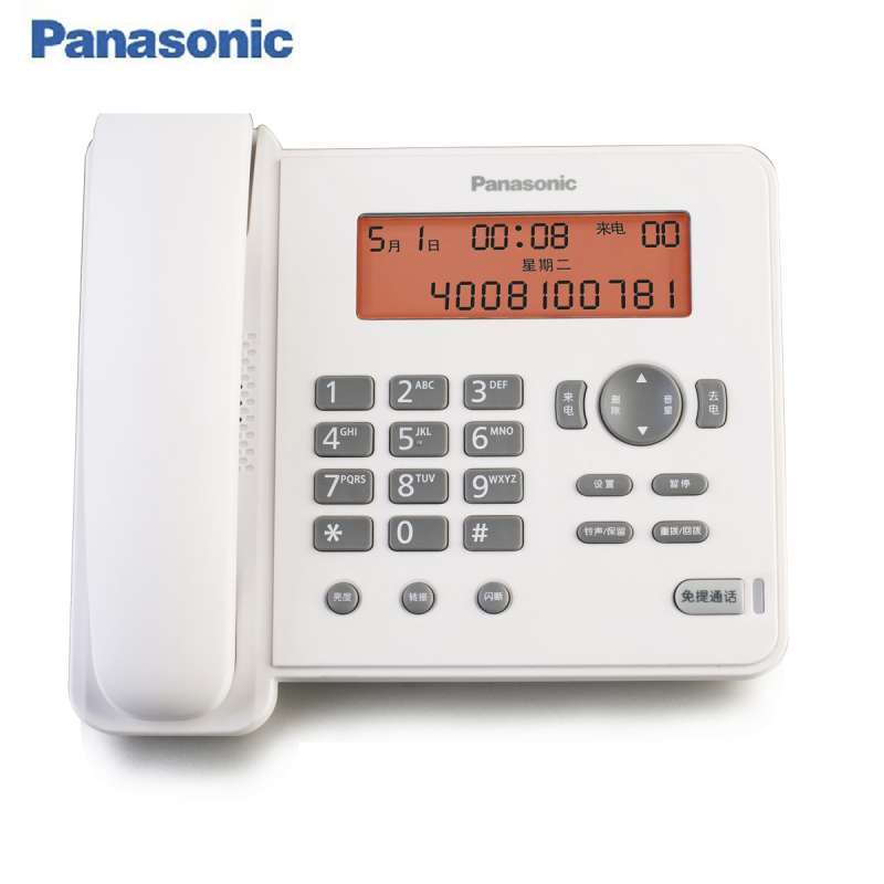 松下(Panasonic) 电话机 座机电话 办公家用 固定电话座机 KX-TS388CN (白色)