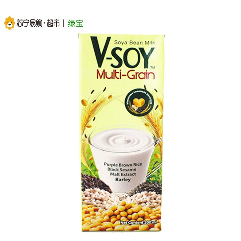 绿宝V-SOY豆乳饮料(杂谷)200ml*12礼盒装 泰国进口
