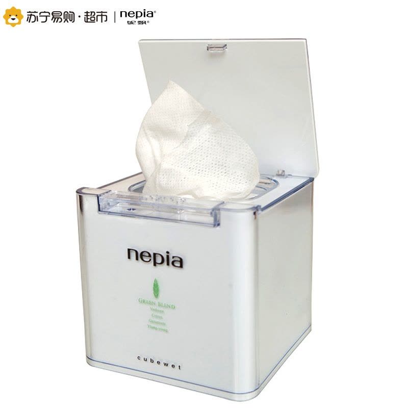 妮飘Nepia 湿巾 方沁马鞭草精油盒装湿纸巾32片图片