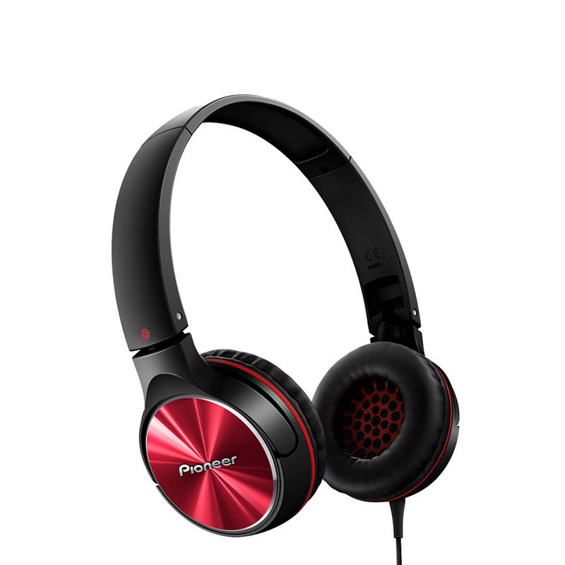 Pioneer/先锋 SE-MJ532重低音耳机 头戴式电脑手机耳机 便捷出街可折叠耳机 红色