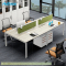 HiBoss 现代办公家具简约屏风办公桌职员桌2 4 6人组合工作位