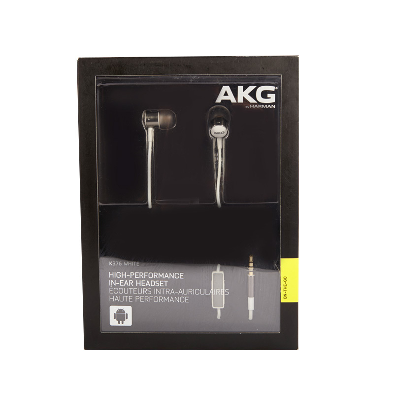 AKG K376 入耳式耳机 立体声音乐耳机 安卓手机耳机 通话耳机 珍珠白