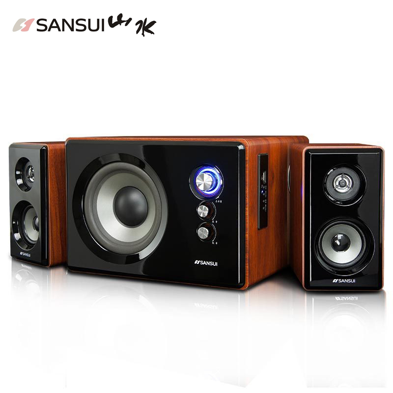 Sansui/山水 GS-6000(80A)蓝牙音箱 台式电脑音响 多媒体音箱 重低音炮音响2.1声道音响 客厅电视影响