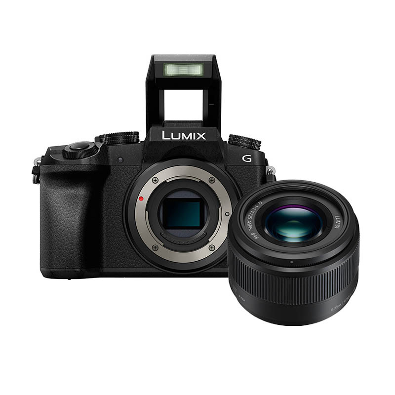 松下(Panasonic) DMC-G7GK 微单相机机身 黑色+H-H025GK(25/1.7镜头)
