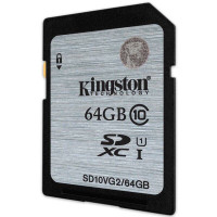 金士顿(Kingston)SD卡 (SD10VG2/64G) 80MB/s 相机存储卡 Class10 UHS-I