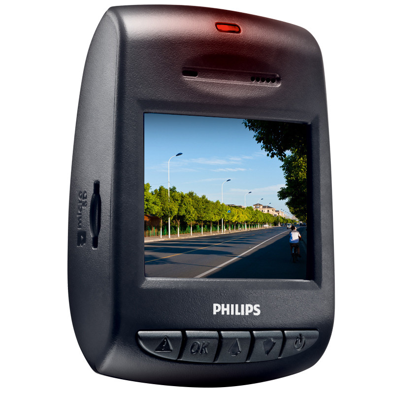 飞利浦(Philips) ADR600车载行车记录仪 全高清720P 行车记录仪 大广角记录仪 可夜视SD卡