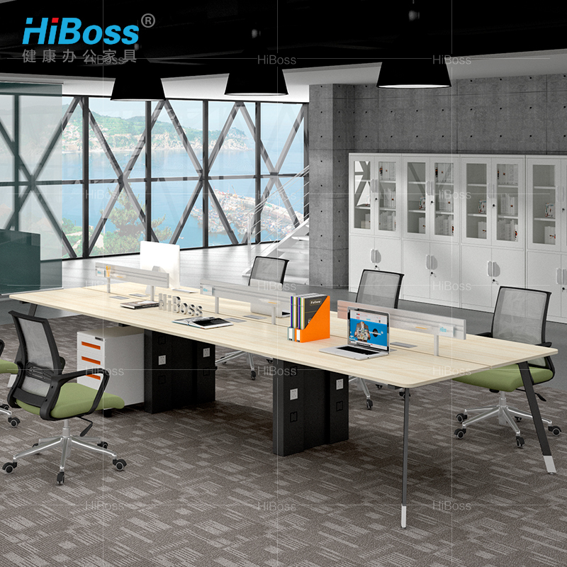 HiBoss 办公家具六人办公桌职员桌6人位组合屏风工作位3人员工桌