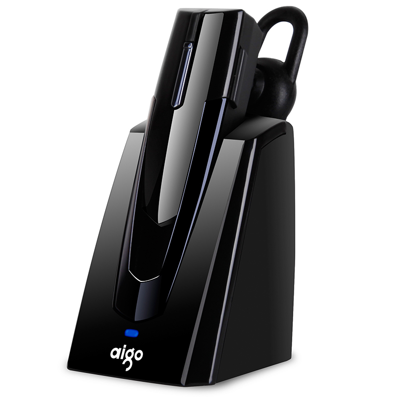 爱国者(aigo)X6 商务车载蓝牙耳机4.0 通用挂耳式 无线耳机 黑色