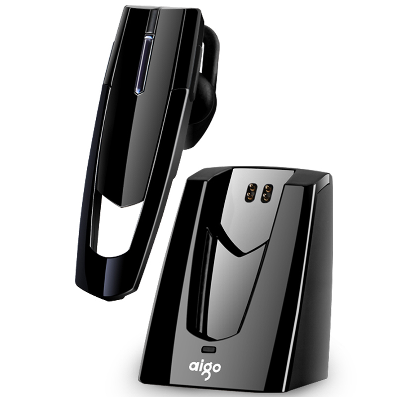 爱国者(aigo)X6 商务车载蓝牙耳机4.0 通用挂耳式 无线耳机 黑色
