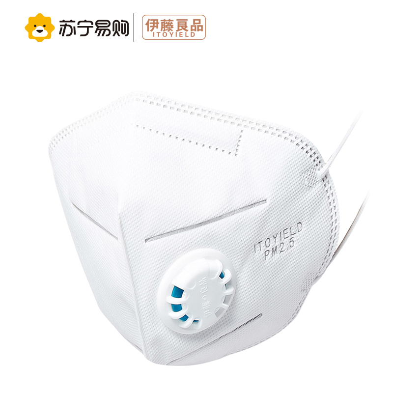 伊藤良品 成人无纺布呼吸阀日用防霾口罩 3只装