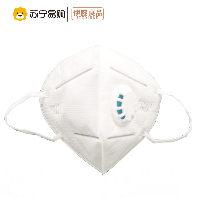 伊藤良品 成人无纺布呼吸阀日用防霾口罩 3只装