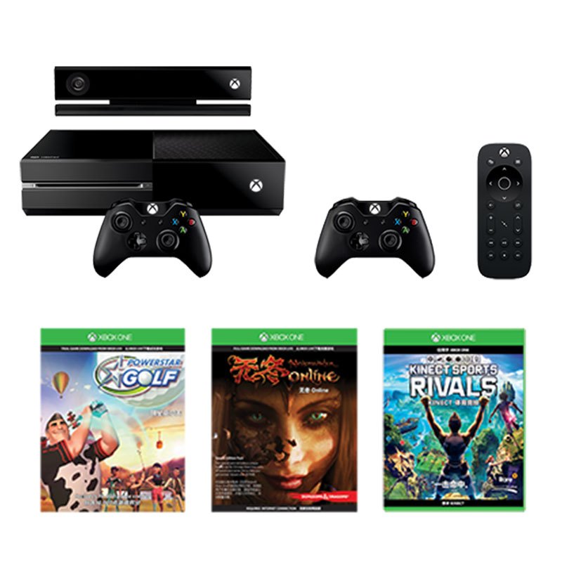 微软(Microsoft)Xbox One+Kinect 家庭娱乐游戏机 动感家庭套装