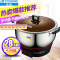 半球(Peskoe)CF-28 电蒸锅 4L 28CM 不锈钢 多功能 电炒锅 2100W大功率 五档调节 保温档