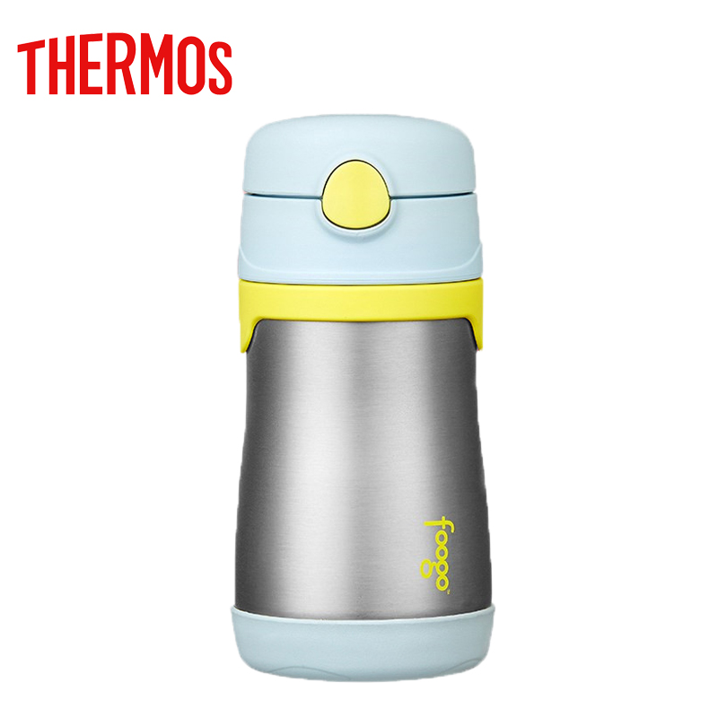 膳魔师(THERMOS Foogo)不锈钢保温吸管杯290ML BS5353 BL 银色
