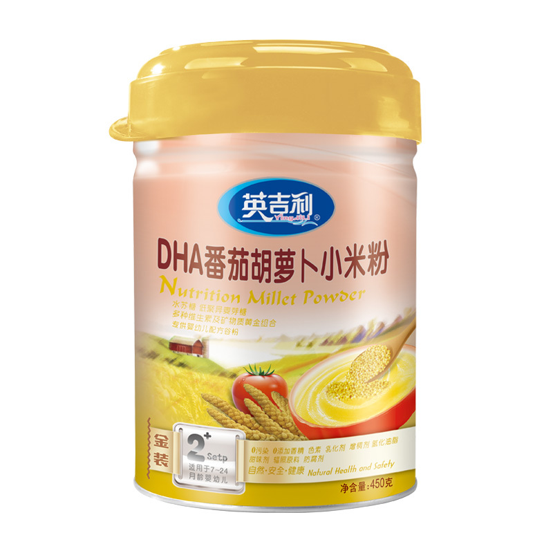 [苏宁自营]英吉利(yingjili)DHA番茄胡萝卜小米粉450g/罐