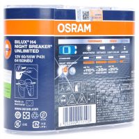 欧司朗(OSRAM)汽车照明夜行者三代 H4 汽车灯泡 [增亮110%,色温3900K]12V55/60W菲翔/哈弗