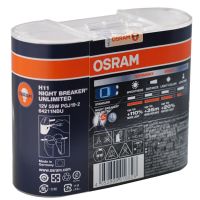 欧司朗(OSRAM)汽车照明夜行者三代 H11 汽车灯泡 [增亮110%,色温3900K]12V55W锐志/逸致/雅力士