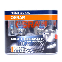 欧司朗(OSRAM)夜行者三代 HB3汽车灯泡大灯灯泡近光灯远光灯卤素灯[增亮110%,色温3900K]12V60W