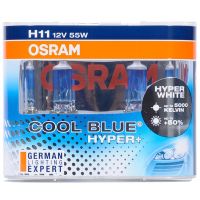 欧司朗(OSRAM)汽车照明亮白系列 H11 汽车灯泡 [增亮50%,色温5000K]12V55W锐志/逸致/雅力士