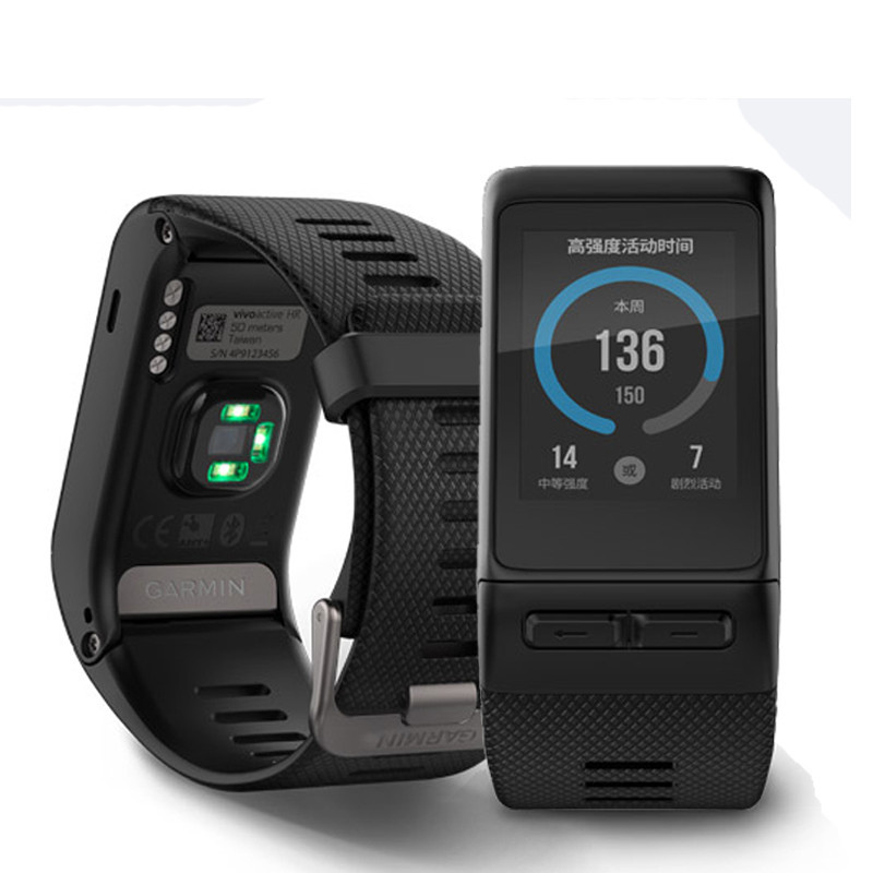 Garmin佳明 vivoactive HR 光电心率GPS运动游泳跑步骑行手表 黑色高清大图