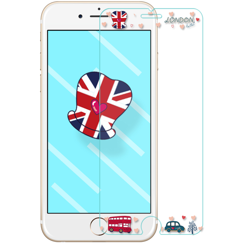 优加(uka) 苹果iPhone6/6s钢化膜 卡通彩膜玻璃膜手机保护膜 浮雕彩膜