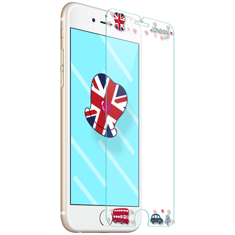 优加(uka) 苹果iPhone6/6s钢化膜 卡通彩膜玻璃膜手机保护膜 浮雕彩膜